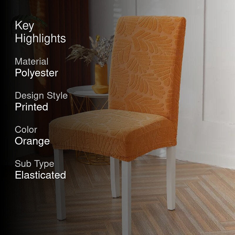 Orange Foliage Chair Cover media 2
