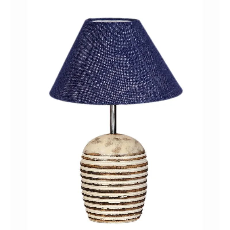 Lumexa Cotton & Wooden Table Lamp - Blue media 5
