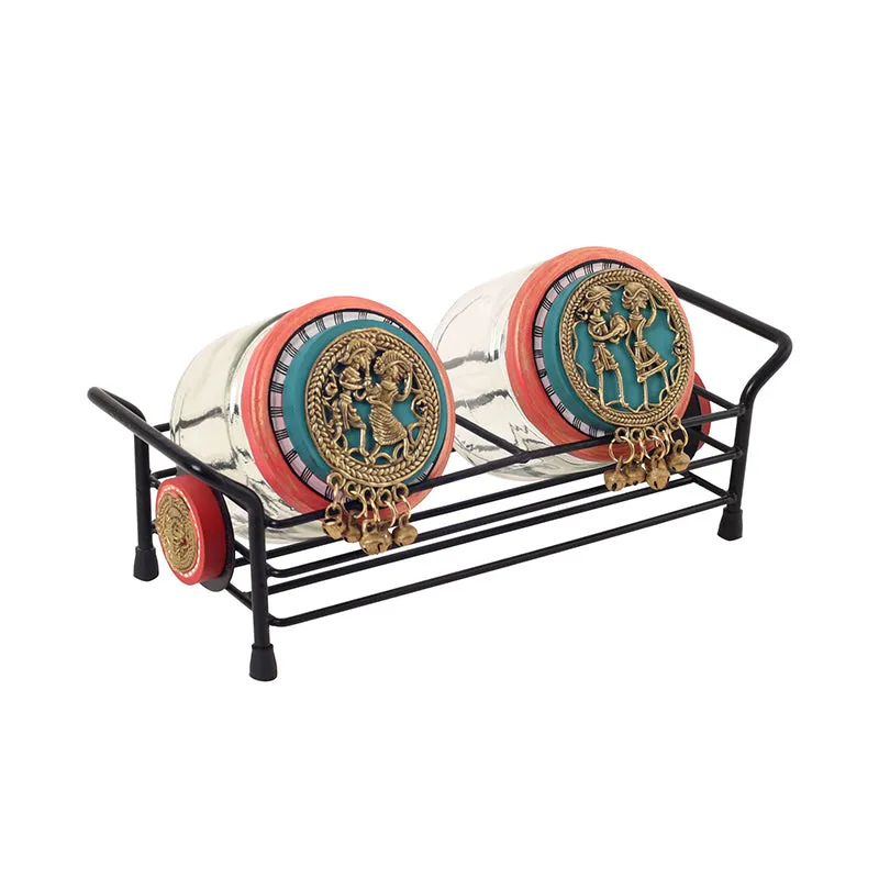 Samvad Jar Set With Tray (300 mL Each) - Three Piece Set media 5