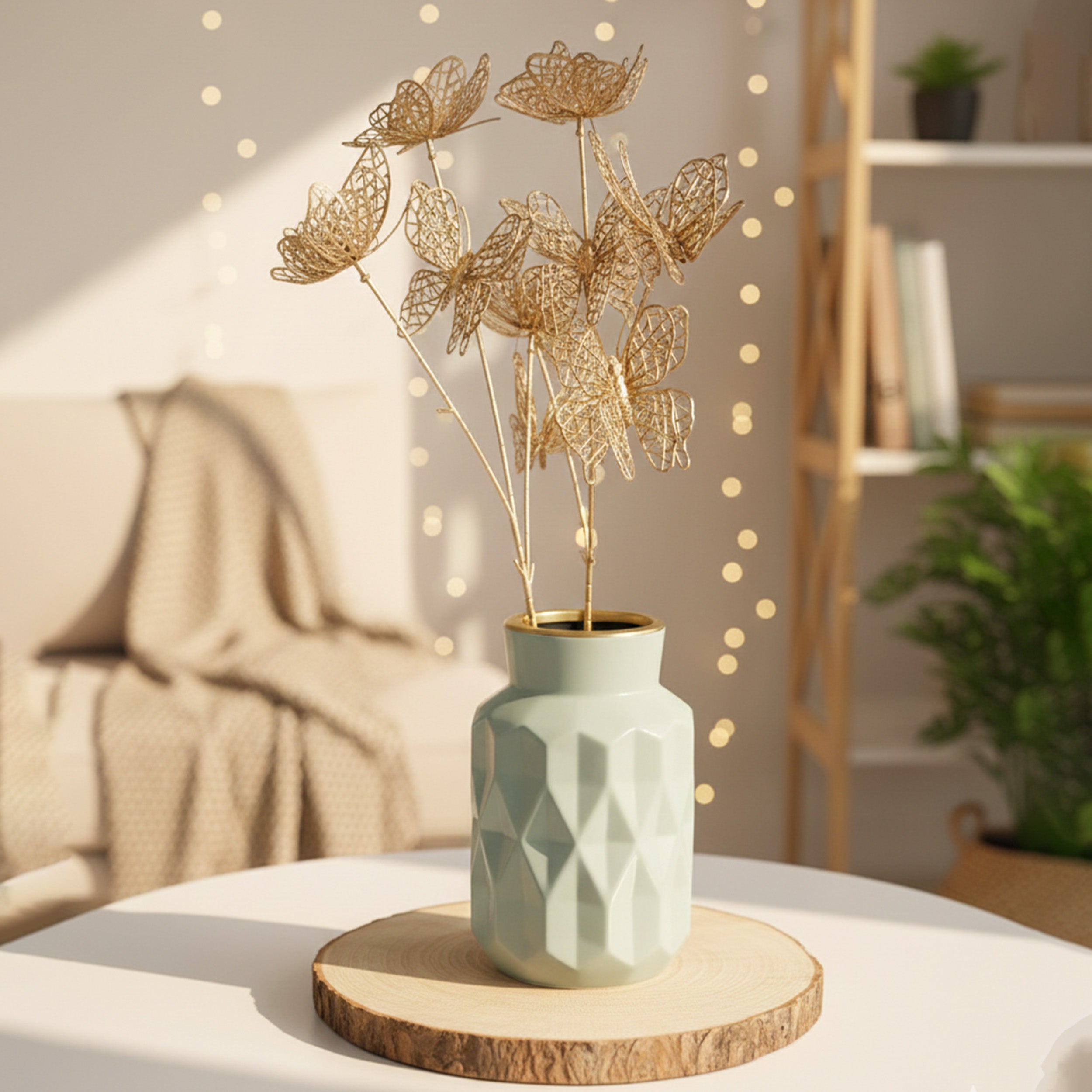 Petaline Butterfly Artificial Flower - Set of Two media 7