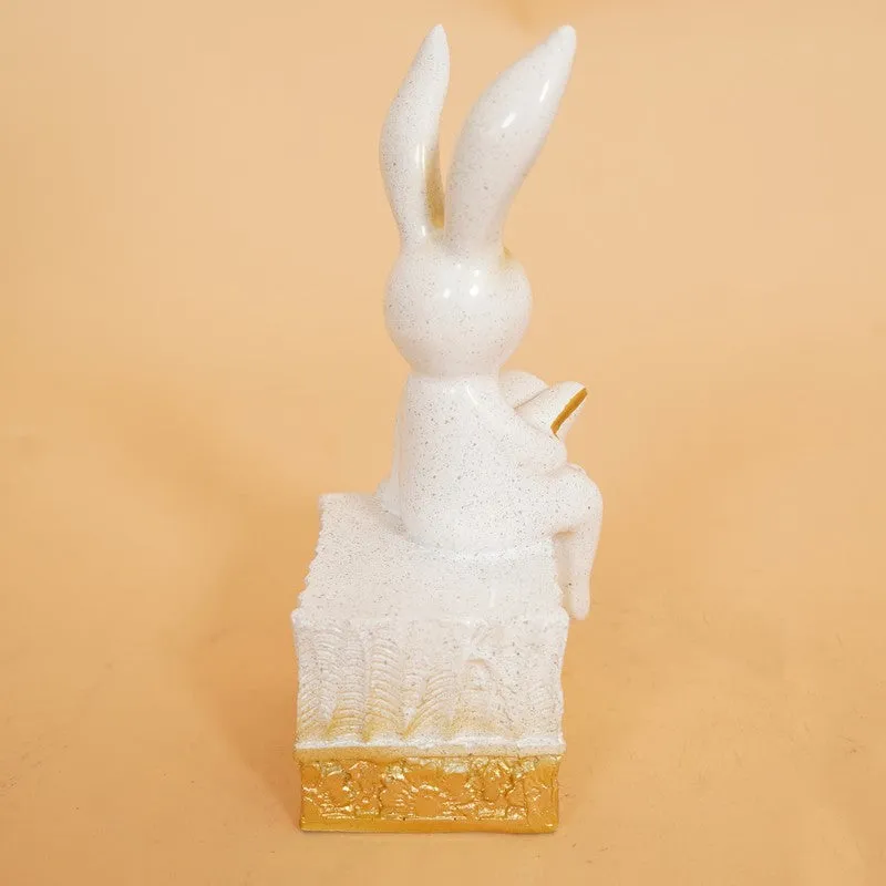 Cute Bunny with Golden Ears Figurine media 8