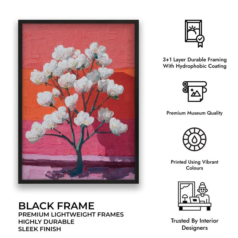 Pixelated Flora Canvas Wall Painting - Black Frame media 9