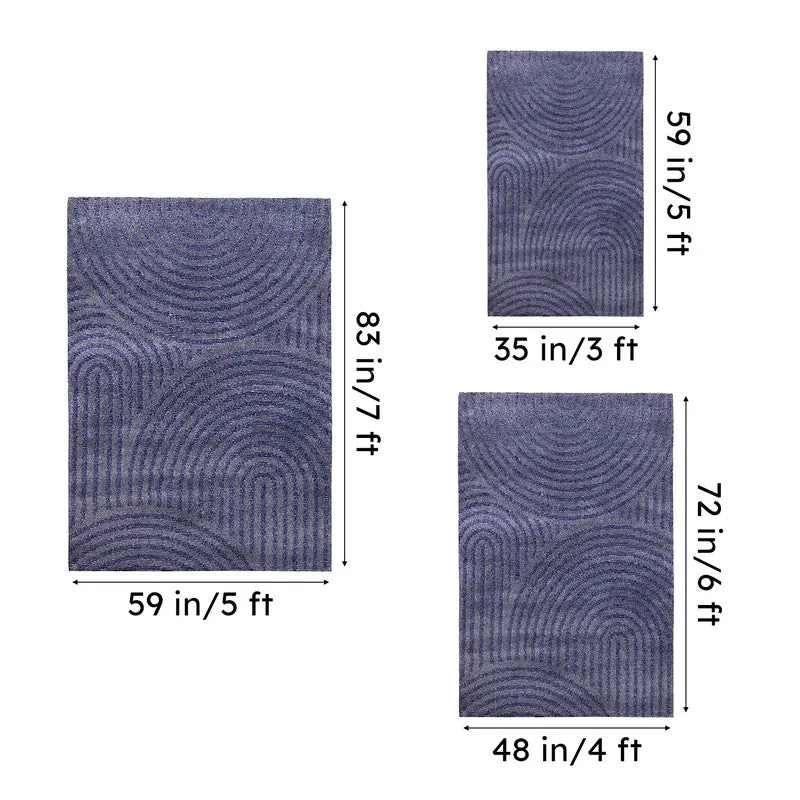 Aneeta Soft Pile Anti-Skid Carpet - Blue media 7