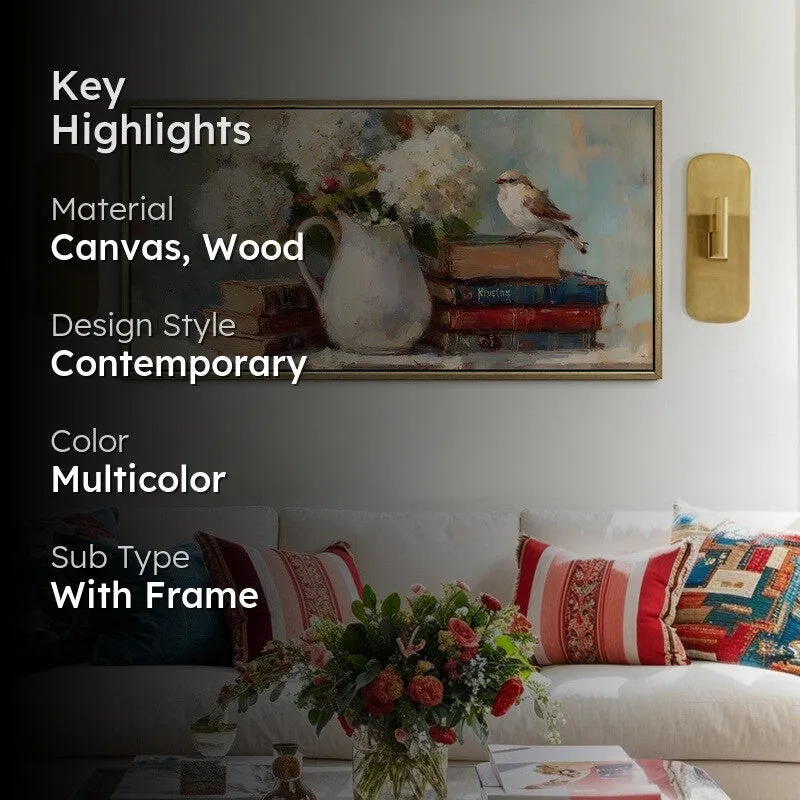Botanical Charm Canvas Wall Painting With Frame media 2