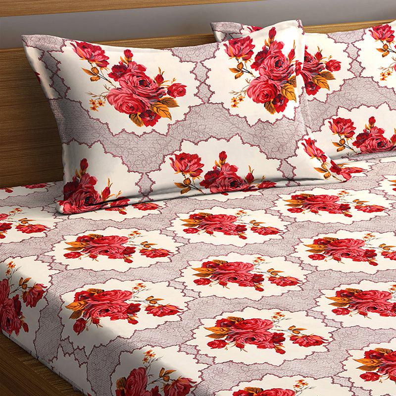 Nira Floral PollyCotton Bedsheet - 150 GSM media 4