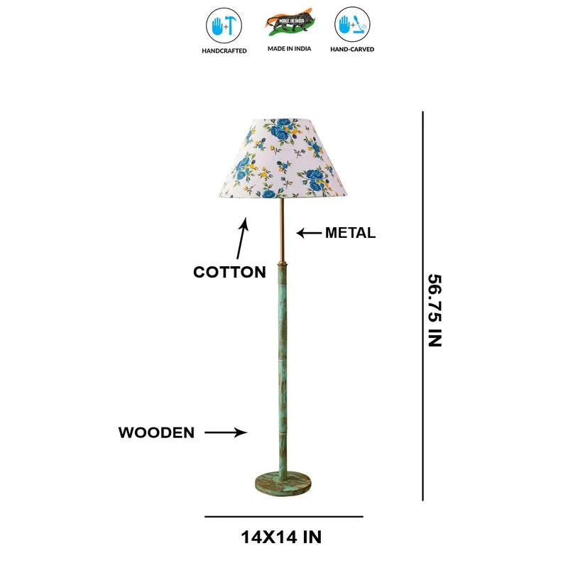 Terra Beam Wooden Floor Lamp - Blue media 8