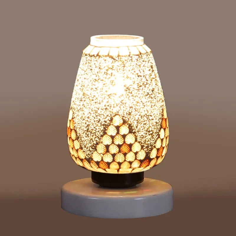 Prismyne Glass Table Lamp With Wooden Base media 7