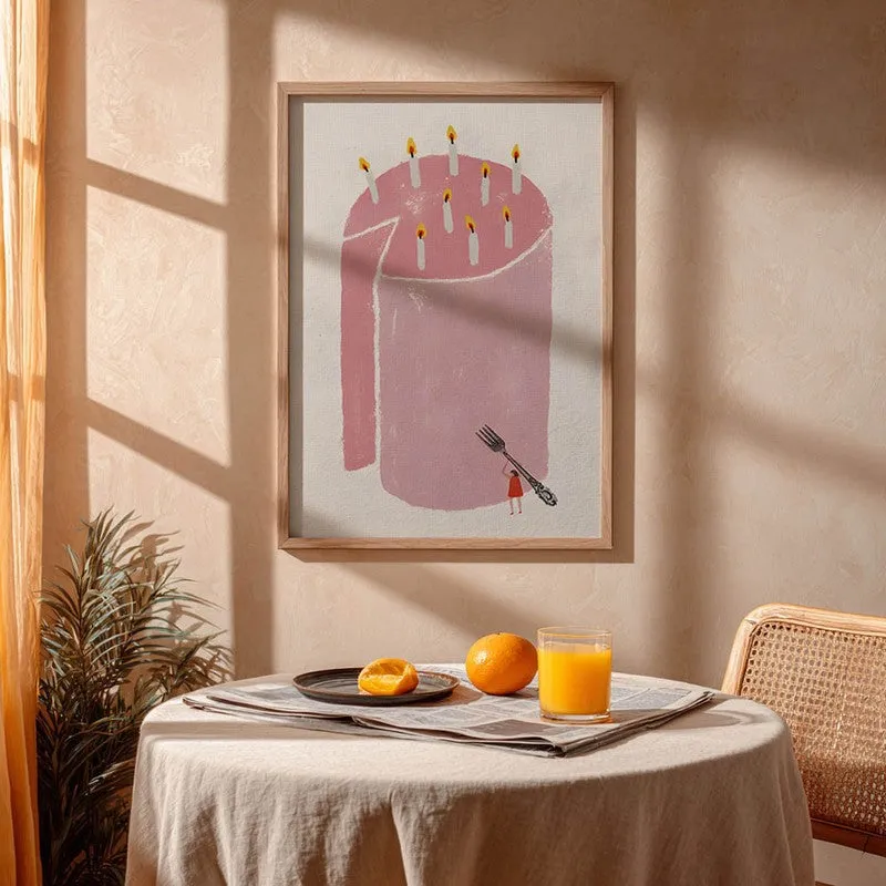 Sweet Slice Archival Canvas Wall Art - Brown media 4