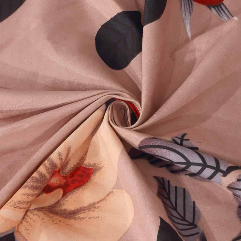 Lush Florals Printed Bedsheet - 150 GSM media 5