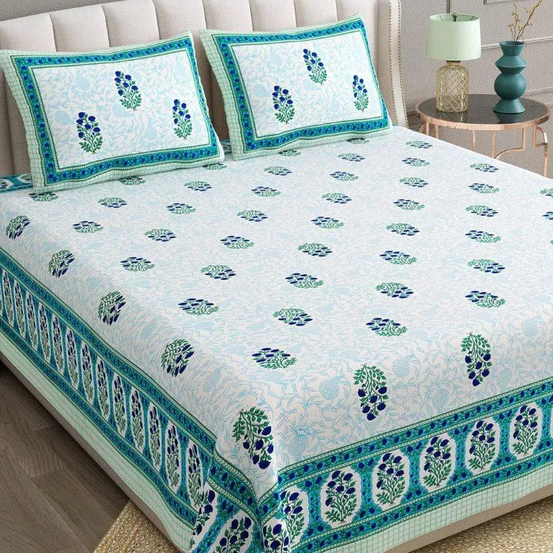 Pravi Floral Cotton Bedsheet - 180 TC media 1