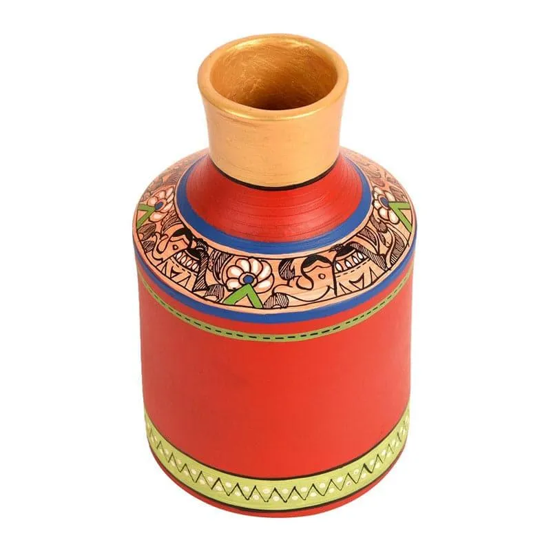 Stapena Tribal Terracotta Vase media 4