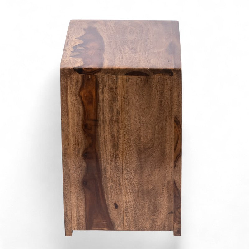 Sverox Sheesham Wooden Side & Bedside Table (Brown,Beige) - Set Of Three media 6