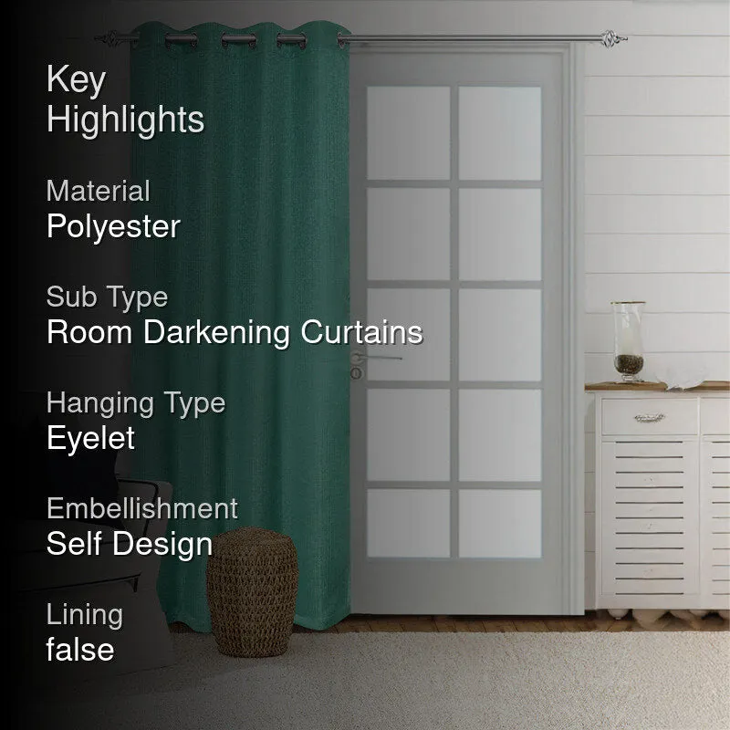 Saral Home Auriel Room Darkening Curtain - Teal media 2