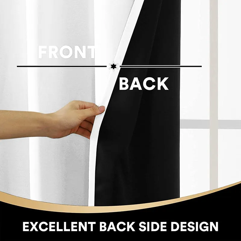 Noir Triple Pinch Pleat Blackout Curtain - White media 9