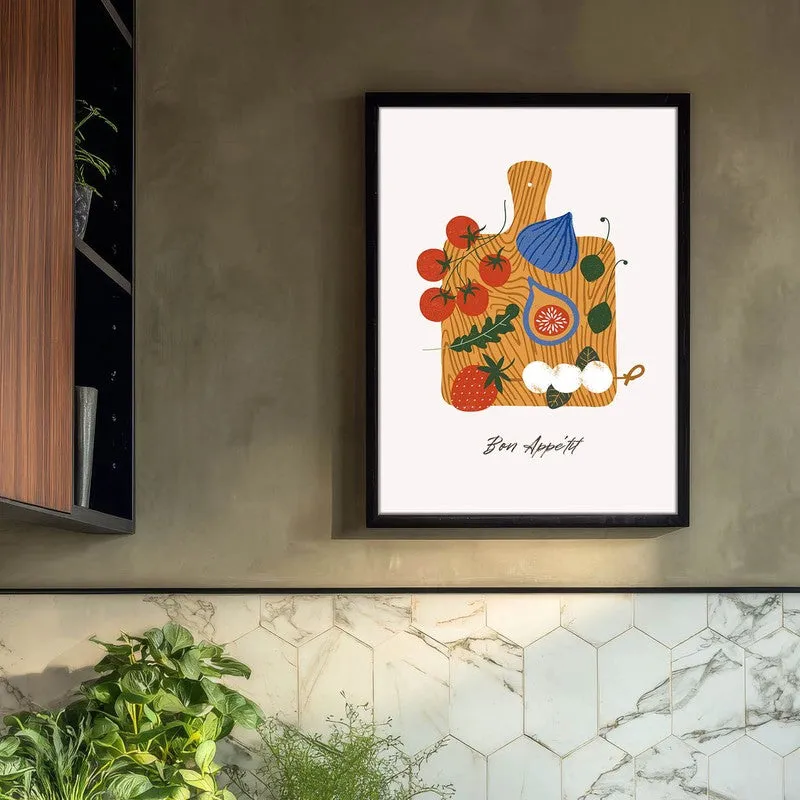 Kitchen Banquet Archival Canvas Wall Art - Black media 3