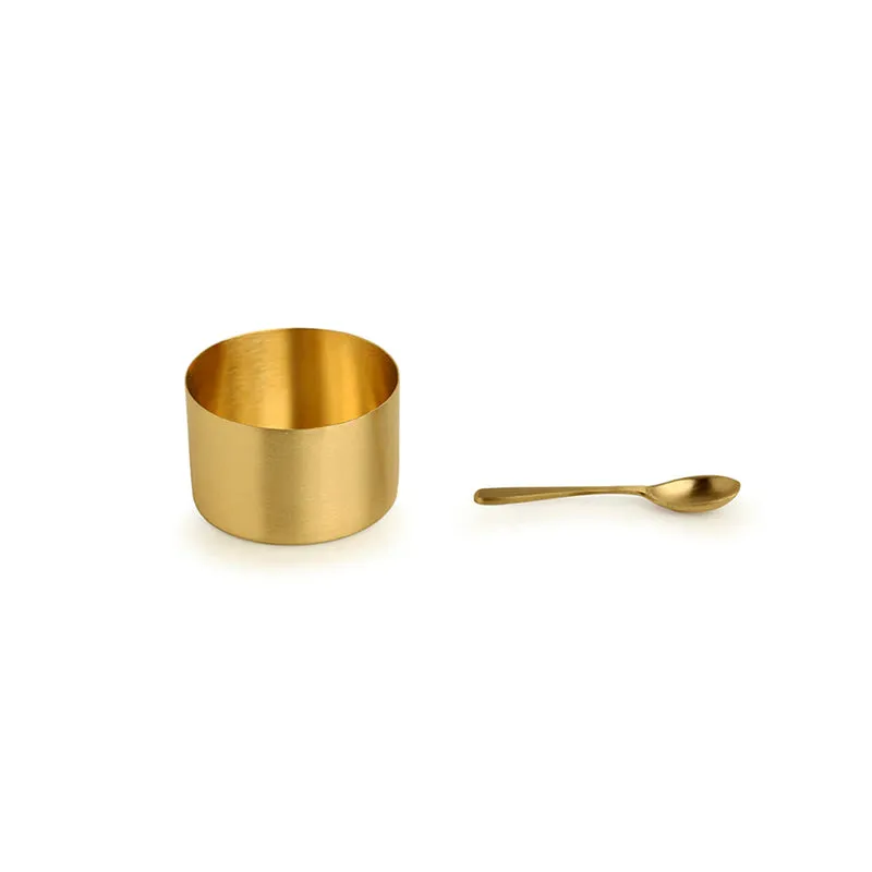 Spice Bloom Hand-Etched Brass Masala Box - 100 mL Each media 6