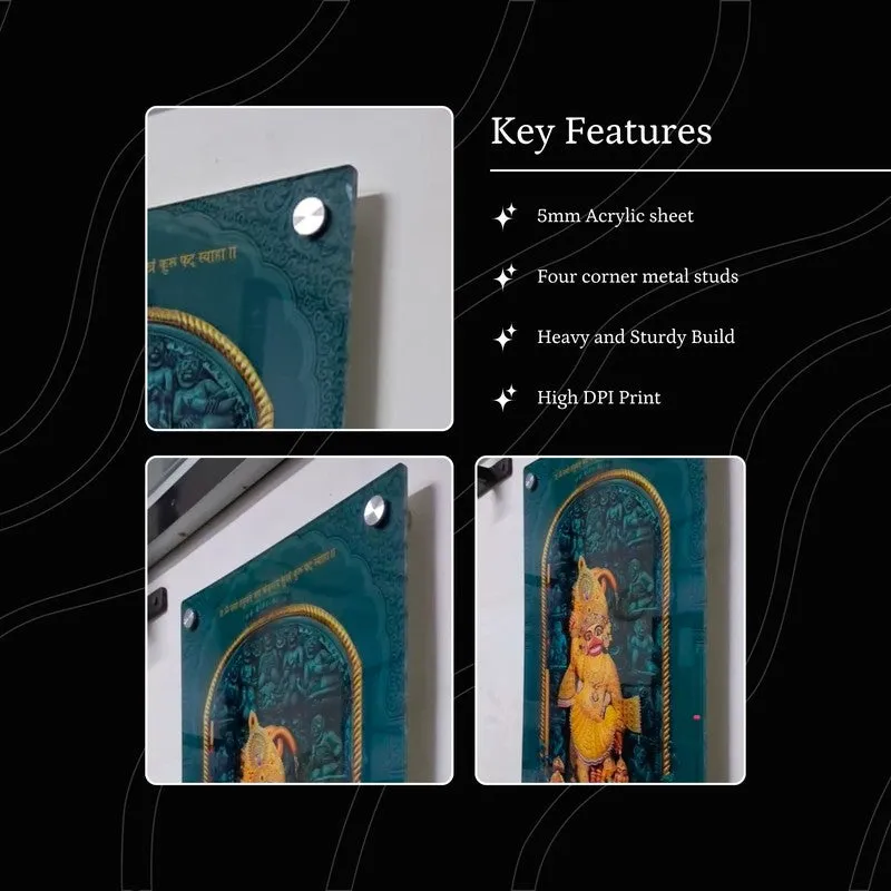 Abstract Hanuman Prayer Acrylic Wall Art media 6