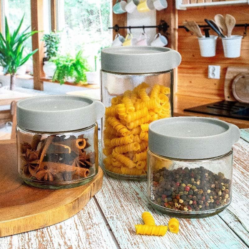 Moco Storage Jar(290 mL/290 mL/600 mL) - Set Of Three - Bundles