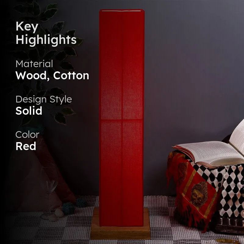 Ruya Wooden Tower Floor Lamp - Red media 2