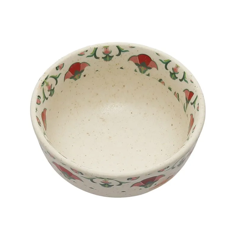 Rosette Multicolor Stoneware Serving Bowls (260 mL) - Set Of Four media 6