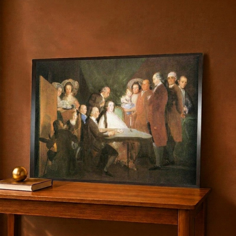 La Famille De L Infant Don Louis Canvas Wall Painting - 18 x 12 Inches