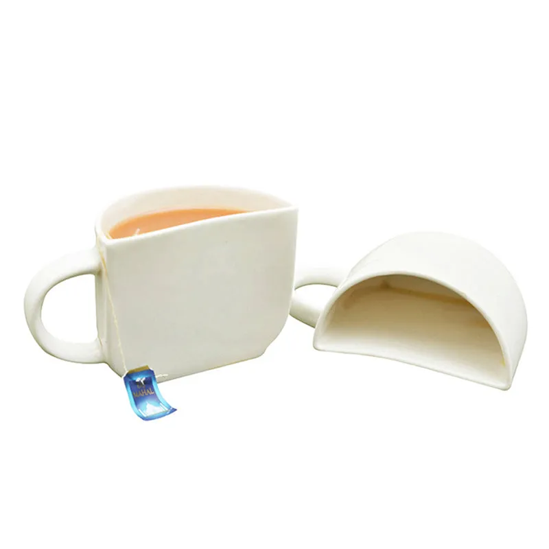 The Better Half Ceramic Tea Cup (130 mL Each/White) - Set of Two media 6