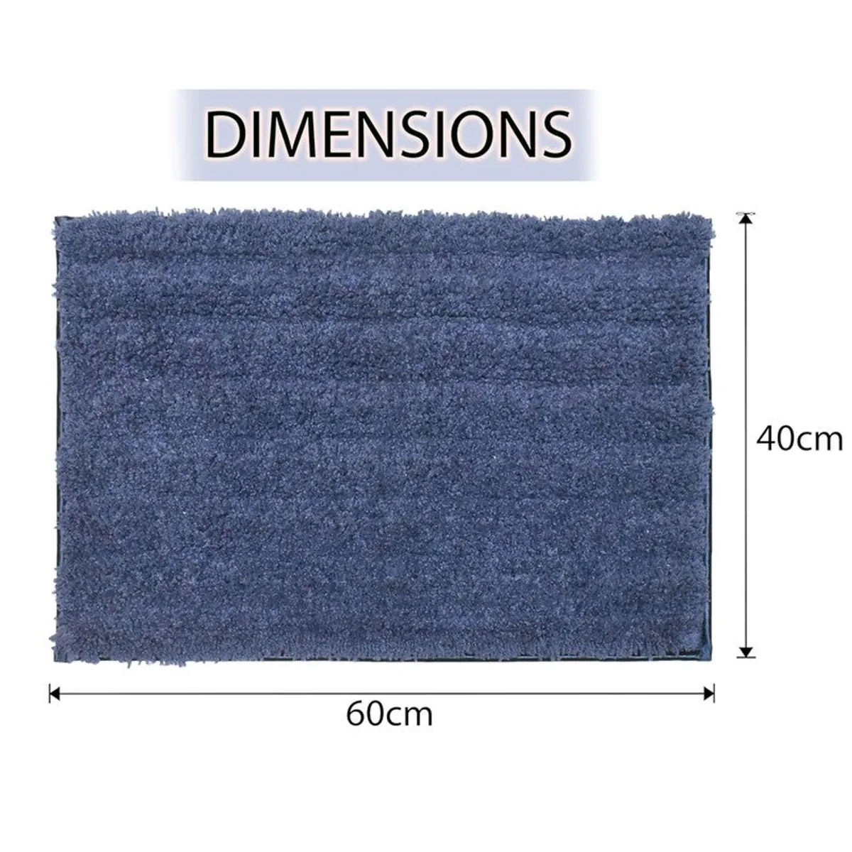 Close-up view of the bath mat's light anti-skid backing