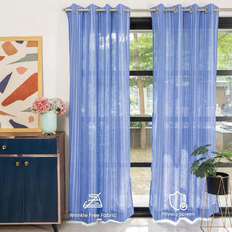 Urban Space Sigrid Curtain (Blue) - Set Of Two media 3