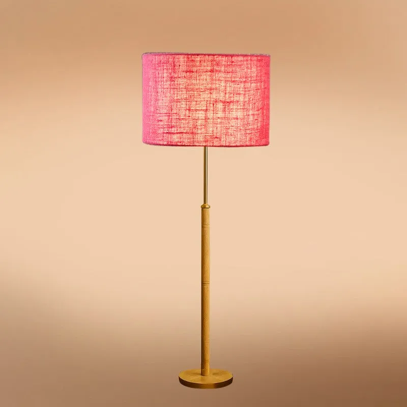 Zenith Glow Wooden Floor Lamp - Pink media 5