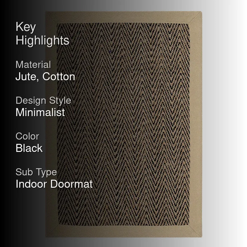 ChevronTread Anti-Slip Jute Door Mats - Black media 2