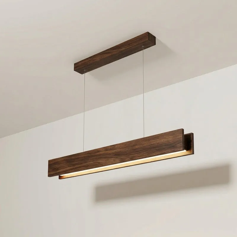 SleekLine Wooden Ceiling Lamp - Brown media 4