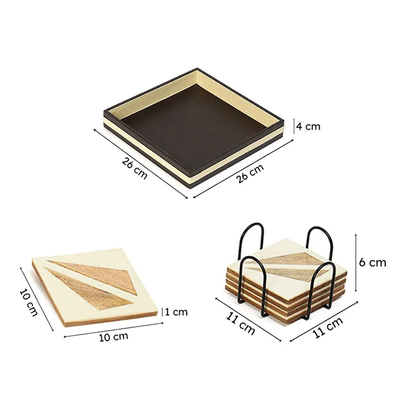 Grain Grid Coaster - Eight Piece Set media 8