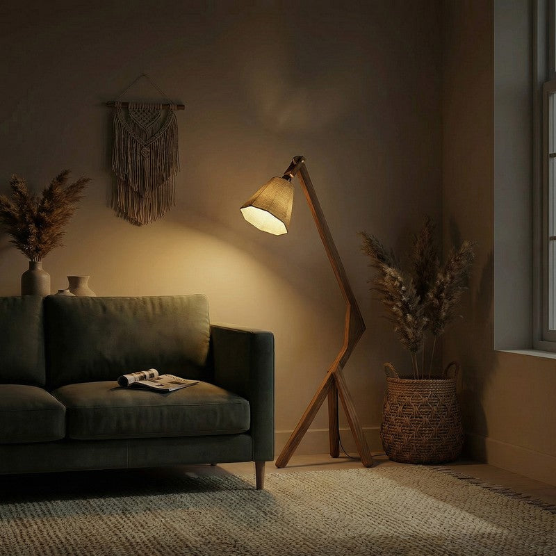 Faye Arched Wooden Floor Lamp media 3