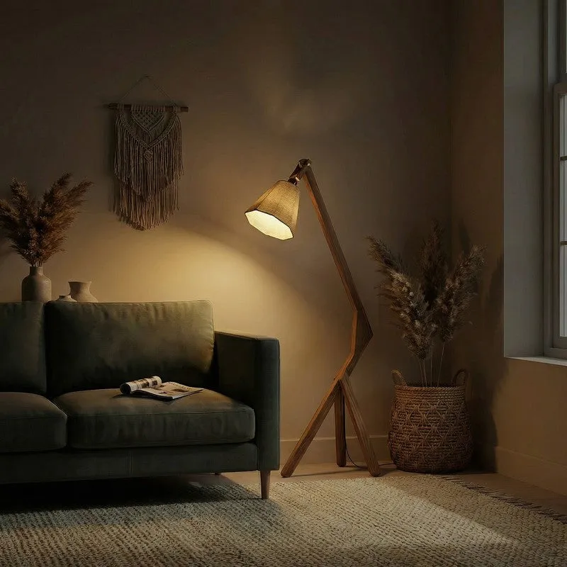 Faye Arched Wooden Floor Lamp media 3