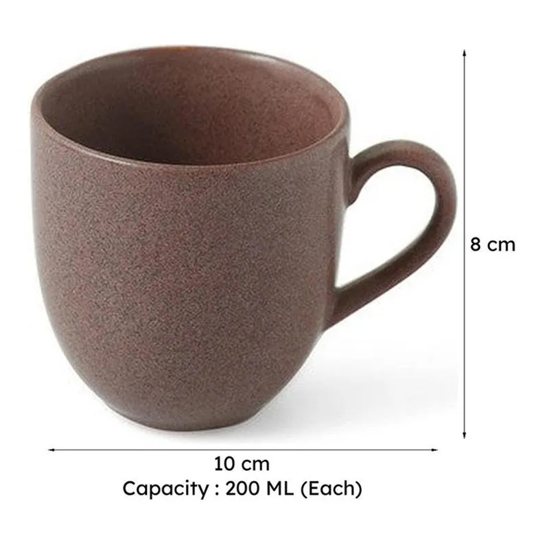 Colour Ceramic Tea Cup (200 mL Each) - Set Of Six media 7