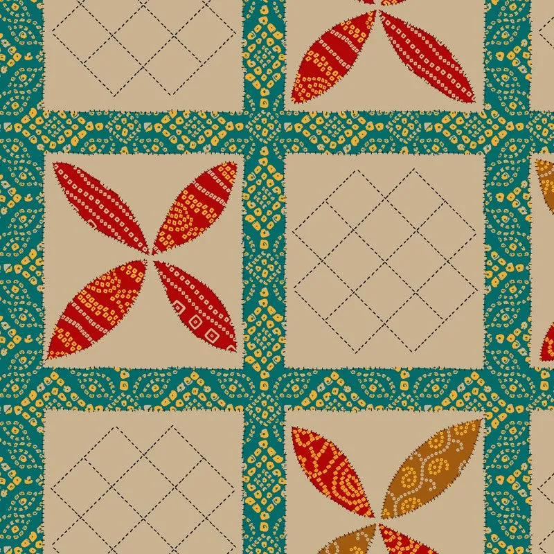 Verdant Mosaic Cotton Bedsheet - 200 TC media 5