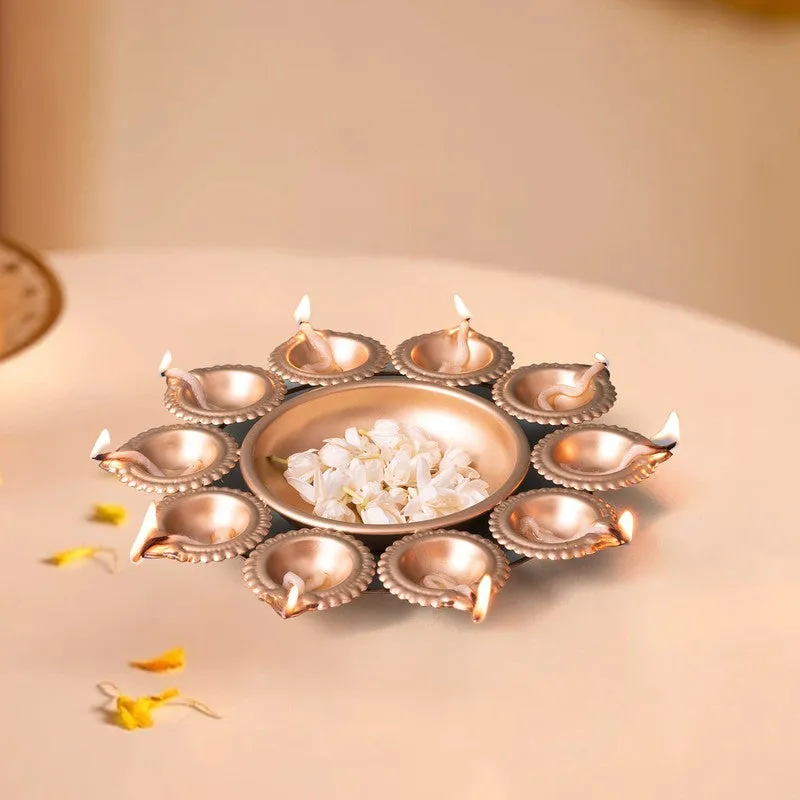 SwarnaJyoti I Metal Diyas media 3