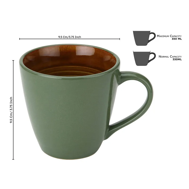 Karvaa Ceramic Coffee Mug (Forest Green) - 350 mL media 7
