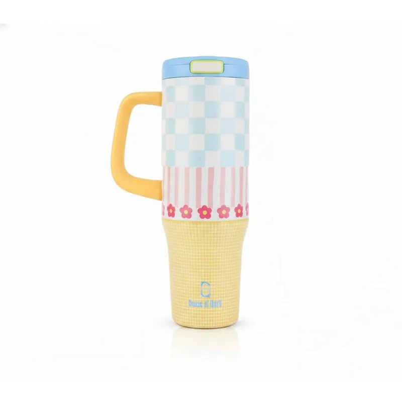 Flora Grid Stainless Steel Tumbler - 1200 ML media 5