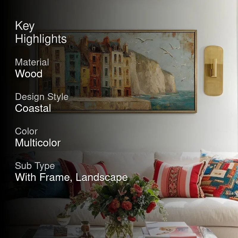 Coastal Europe Cliffside Town Wall Art media 2