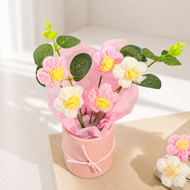 PrimeCraft Crochet Artificial Flower - Pink media 3