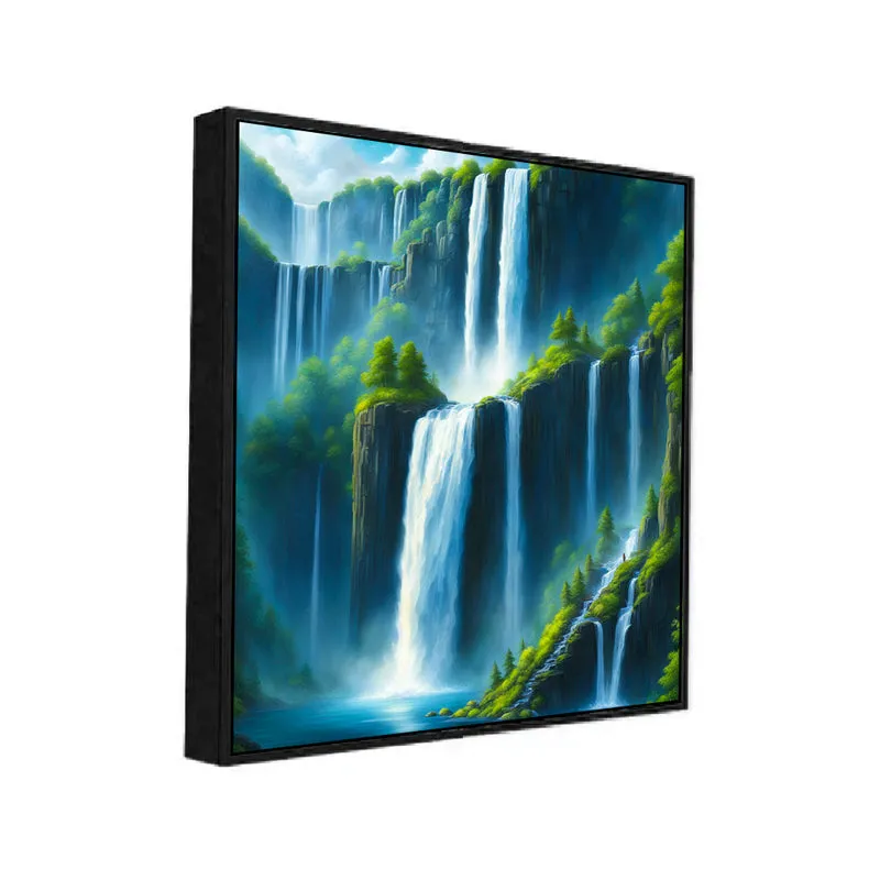 Misty Falls II Canvas Wall Art With Frame media 3