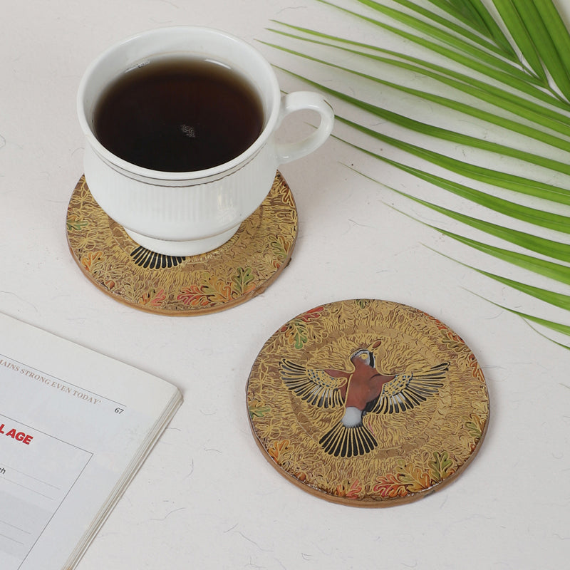 Regal Wings Wooden Coasters - Set Of Two