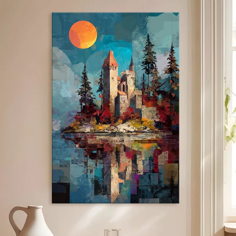 Serene Island Fortress Canvas Wall Art media 4
