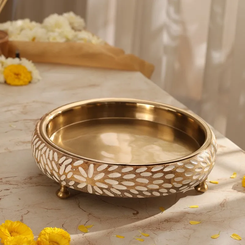 Elegant Decorative Brass Urli media 3