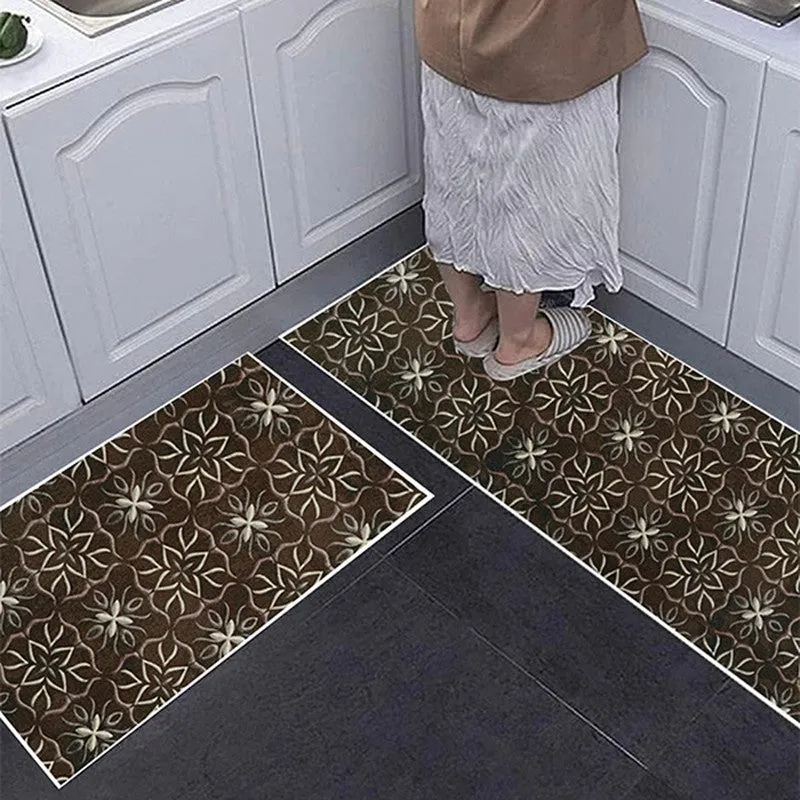 FloorFlora Kitchen Floor Mats (Brown) - Set of Two media 5