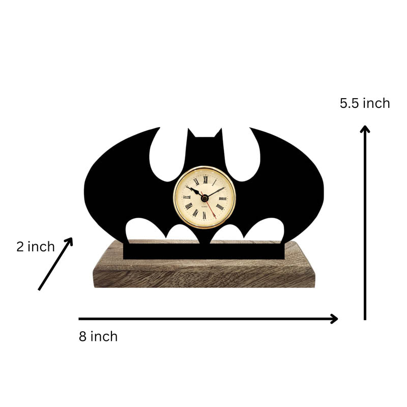 Gotham Time Iron & Mango Wood Table Clock media 5