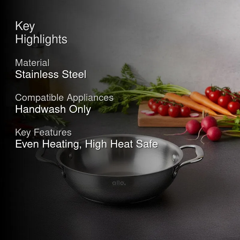 Panzo Induction Base Kadhai - 1200 mL media 2