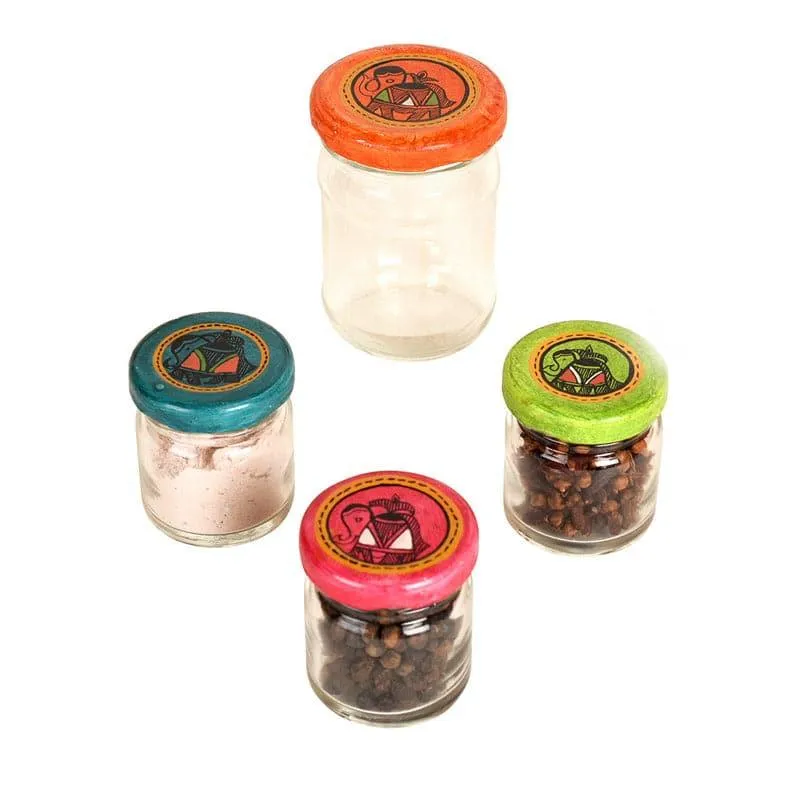 Samparathi Wooden Wall Shelf With Pots - Five Piece Set media 5