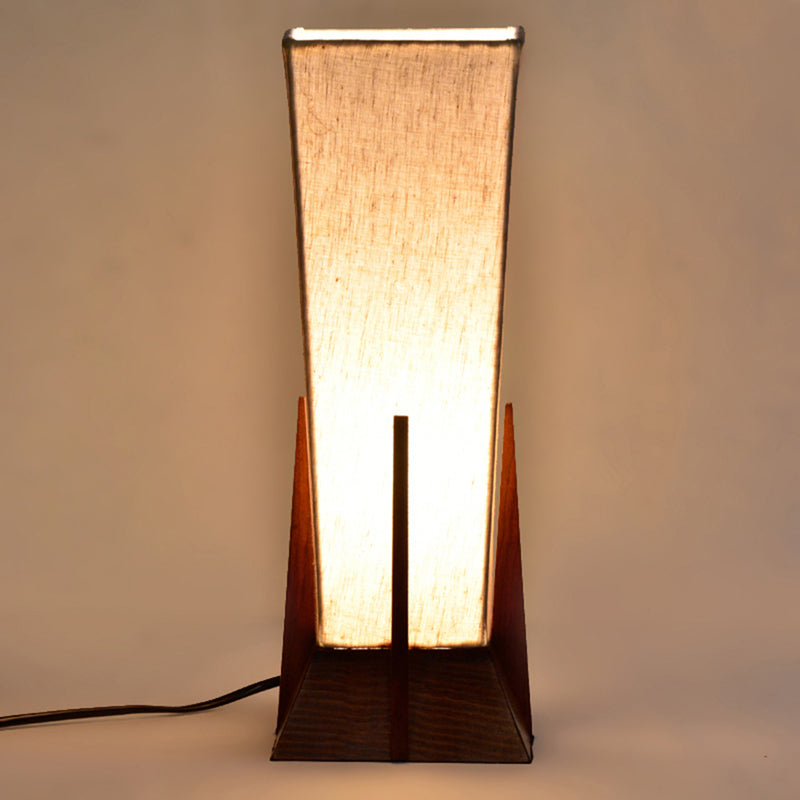 Sharvitha Handcrafted Sheesham Wood Table Lamp - Brown,Beige media 4